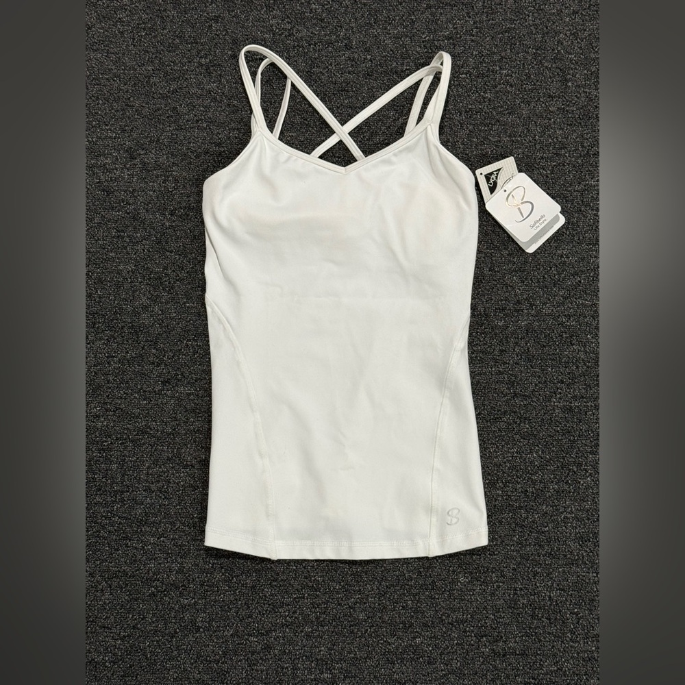 Sofibella White Long and Lean Cami (6000) White XS Double Straps/UV Protection